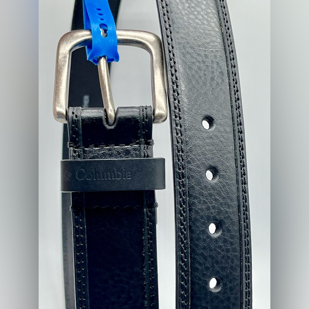 NWT Columbia Men’s Black Pebbled Leather Belt, XL (42-44”)